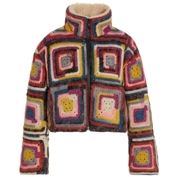 Sea Bette Crochet Knit Puffer Jacket. Size XS - Picture 5 of 12